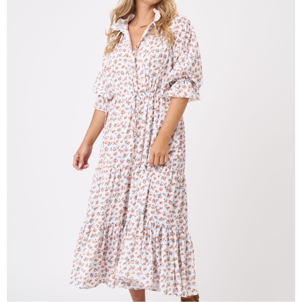 LeLaLo Floral Print Maxi Dress